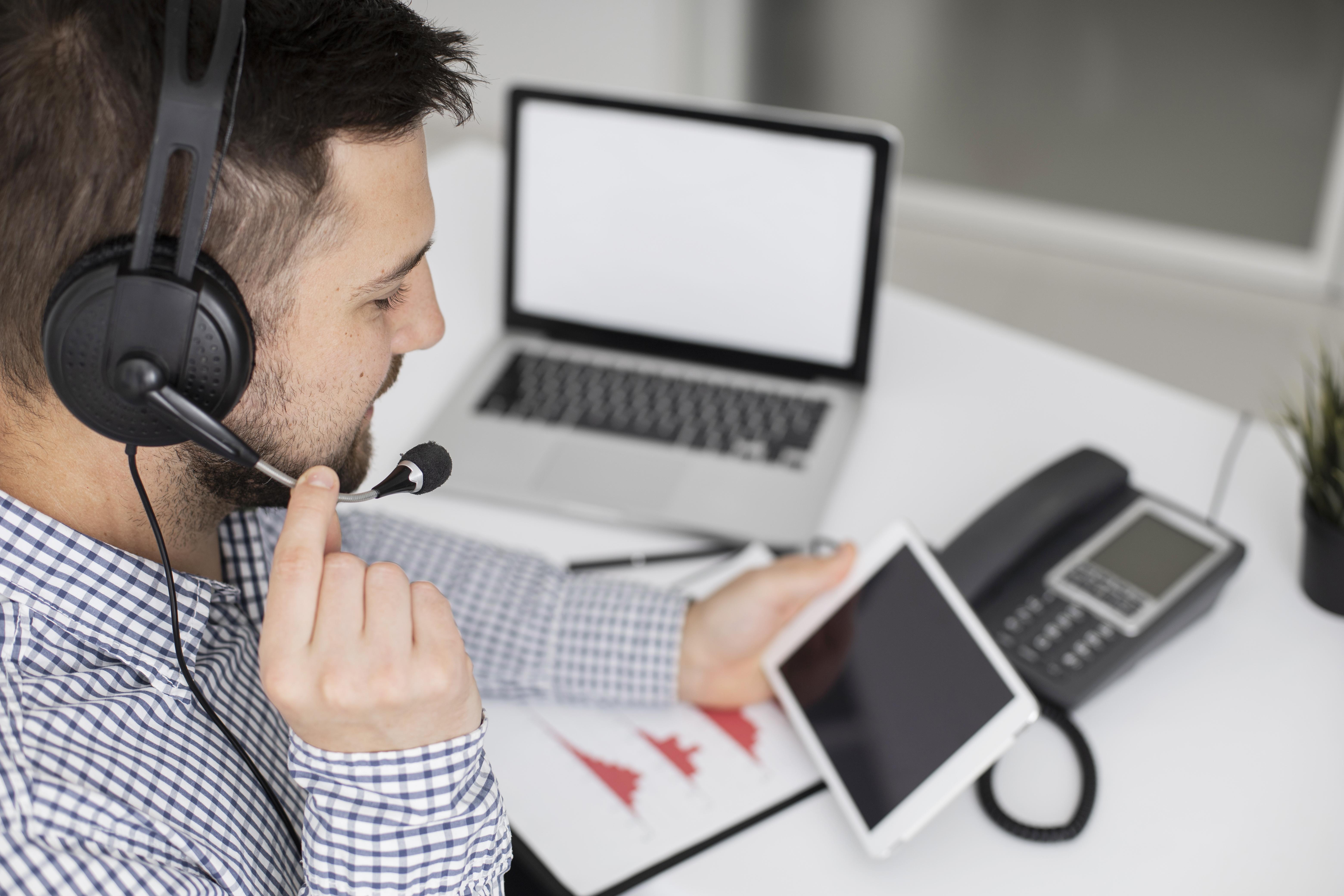 businessman talking phone